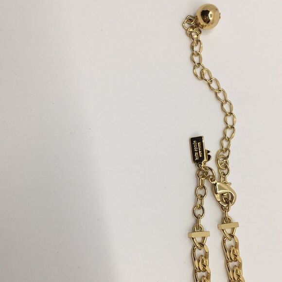 Kate Spade Steamer Glow Graduated Collar Necklace Pink and Yellow Gold Tone - Picture 11 of 16